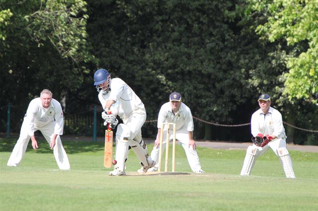 Michael Eames deals with a straight one